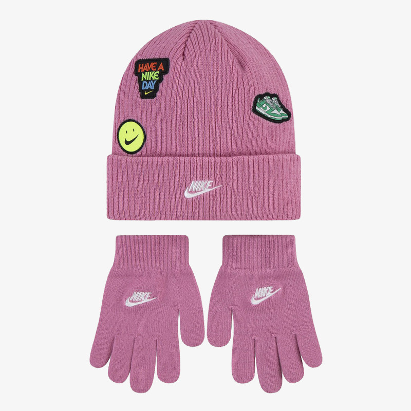 Nike NAN NIKE PATCH PEAK BEANIE SET 