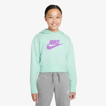 NIKE G NSW CLUB FT CROP HOODIE HBR 