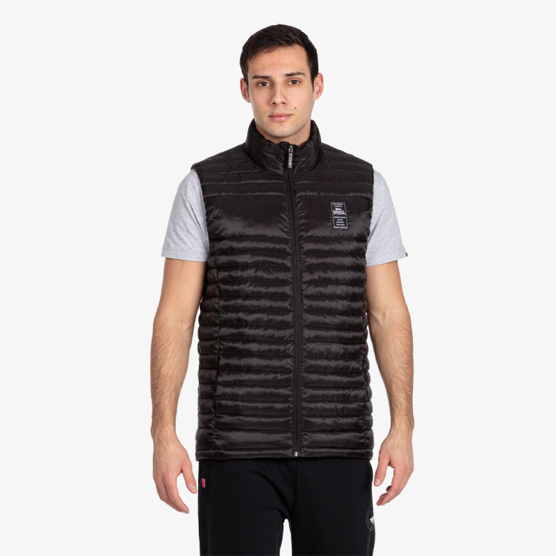 Lonsdale Black Col Vest 