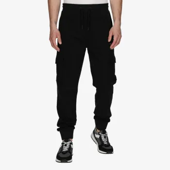 LONSDALE BLACK LONDON CUFFED PANTS 