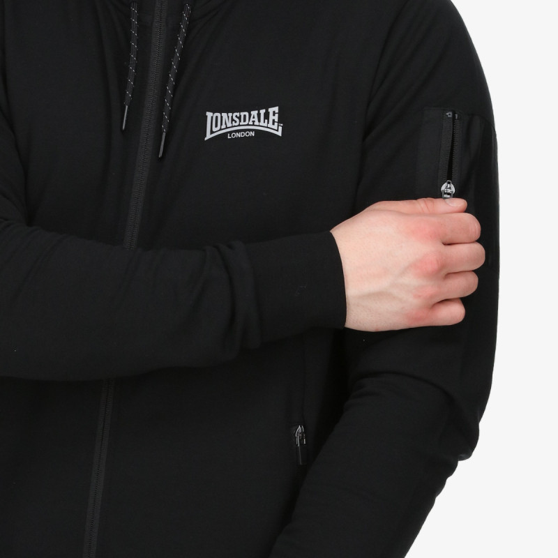 Lonsdale Black Full Zip Hoody 